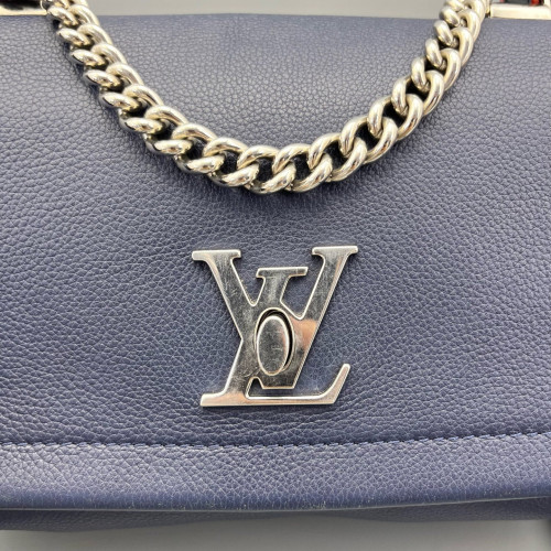 Louis Vuitton Lockme II Chain Bag BB Calfskin Blue