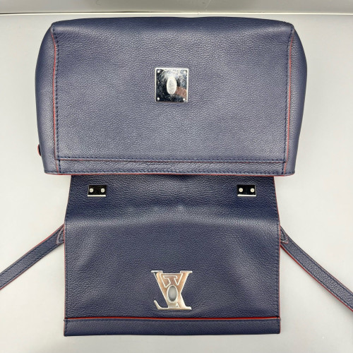 Louis Vuitton Lockme II Chain Bag BB Calfskin Blue