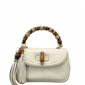 Gucci Bamboo Bamboo 1947 Medium Calfskin White