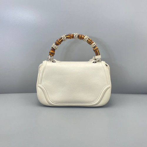 Gucci Bamboo Bamboo 1947 Medium Calfskin White