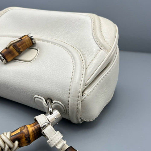 Gucci Bamboo Bamboo 1947 Medium Calfskin White