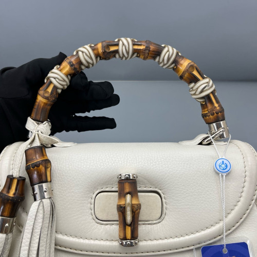 Gucci Bamboo Bamboo 1947 Medium Calfskin White