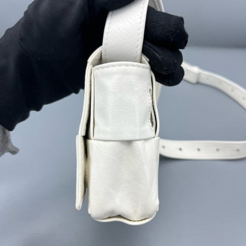Bottega Veneta The Belt Cassette Bag Calfskin White