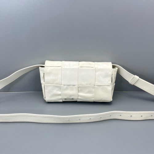 Bottega Veneta The Belt Cassette Bag Calfskin White