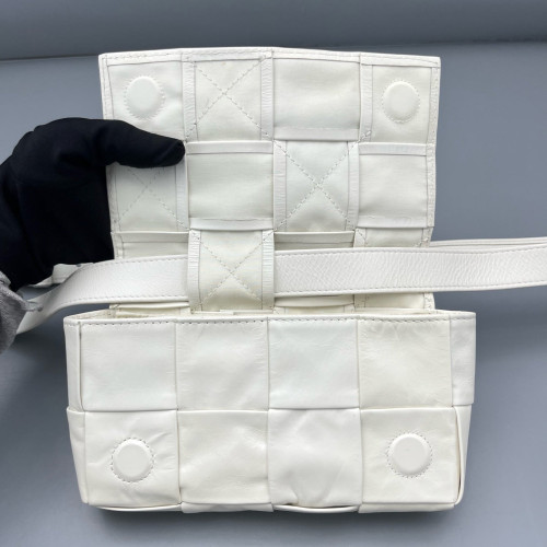 Bottega Veneta The Belt Cassette Bag Calfskin White