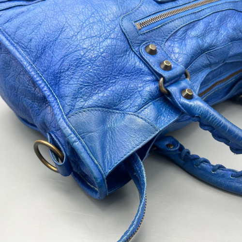 Balenciaga Medium City Arena Lambskin Blue