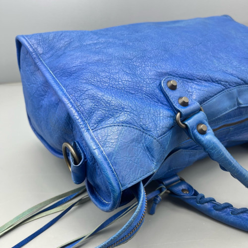 Balenciaga Medium City Arena Lambskin Blue