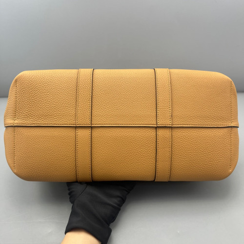 Moynat Tote Bag Grained Calfskin Tan Red Moynat Tote Bag Grained Calfskin Tan Red