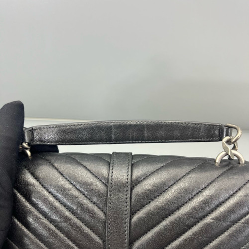 Yves Saint Laurent Medium College Calfskin Black