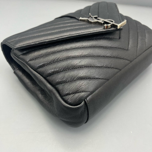 Yves Saint Laurent Medium College Calfskin Black