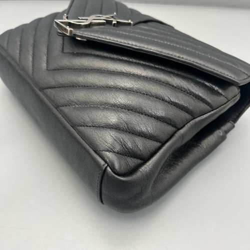 Yves Saint Laurent Medium College Calfskin Black