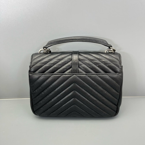 Yves Saint Laurent Medium College Calfskin Black