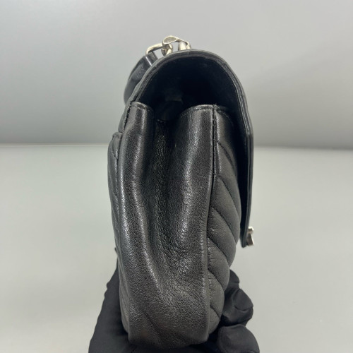 Yves Saint Laurent Medium College Calfskin Black