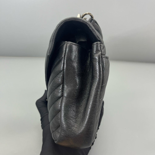 Yves Saint Laurent Medium College Calfskin Black