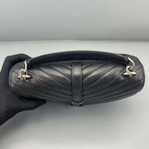 Yves Saint Laurent Medium College Calfskin Black