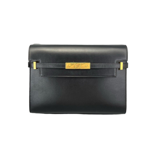 Yves Saint Laurent Medium Manhattan Shoulder Bag Calfskin Black Yves Saint Laurent Medium Manhattan Shoulder Bag Calfskin Black