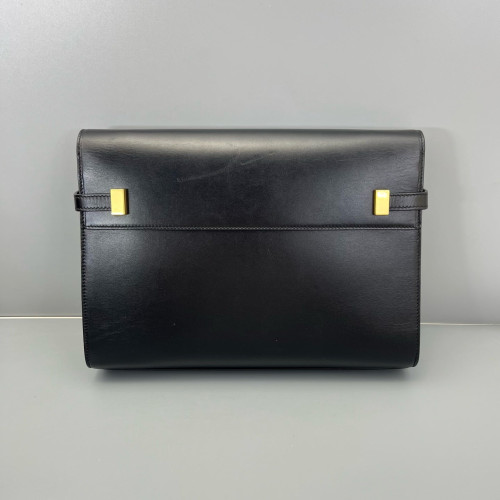 Yves Saint Laurent Medium Manhattan Shoulder Bag Calfskin Black Yves Saint Laurent Medium Manhattan Shoulder Bag Calfskin Black