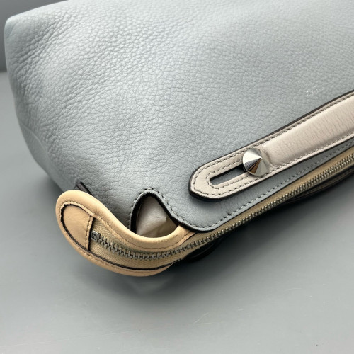 Fendi By The Way Medium Calfskin Dusty Blue Grey Khaki