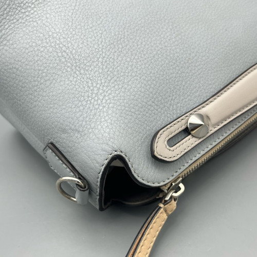 Fendi By The Way Medium Calfskin Dusty Blue Grey Khaki