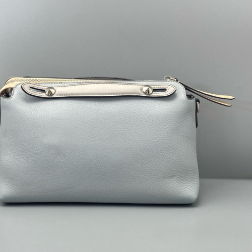 Fendi By The Way Medium Calfskin Dusty Blue Grey Khaki