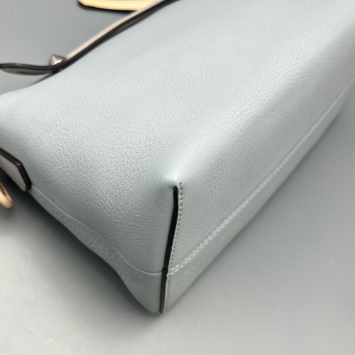 Fendi By The Way Medium Calfskin Dusty Blue Grey Khaki
