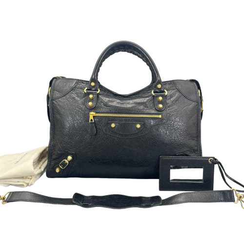Balenciaga Medium City Arena Lambskin Black
