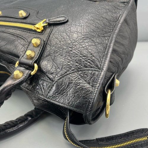 Balenciaga Medium City Arena Lambskin Black