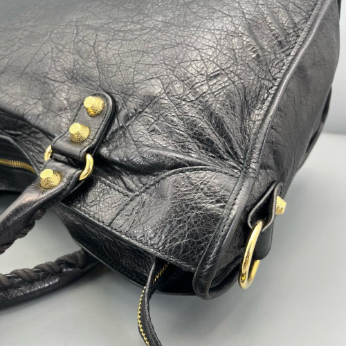 Balenciaga Medium City Arena Lambskin Black