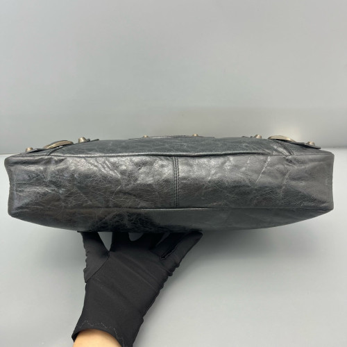 Balenciaga Small City Bag Arena Lambskin Black