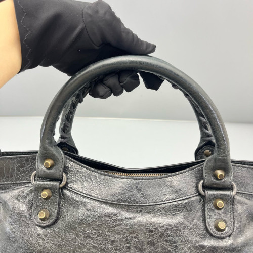 Balenciaga Small City Bag Arena Lambskin Black
