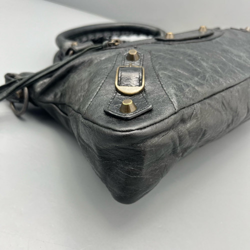 Balenciaga Small City Bag Arena Lambskin Black