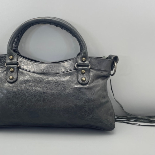 Balenciaga Small City Bag Arena Lambskin Black