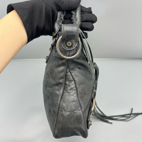 Balenciaga Small City Bag Arena Lambskin Black