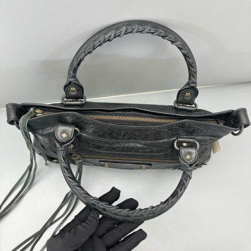 Balenciaga Small City Bag Arena Lambskin Black