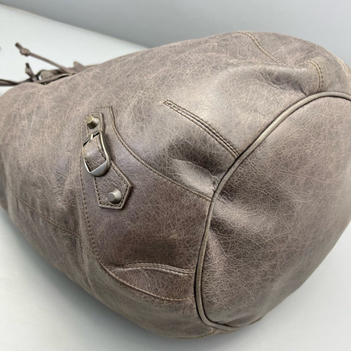 Balenciaga City Bucket Arena Lambskin Taupe Grey