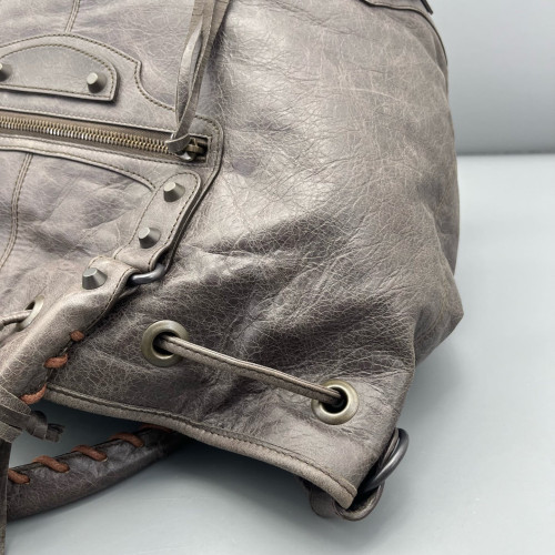 Balenciaga City Bucket Arena Lambskin Taupe Grey