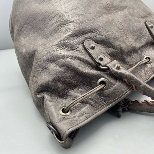 Balenciaga City Bucket Arena Lambskin Taupe Grey