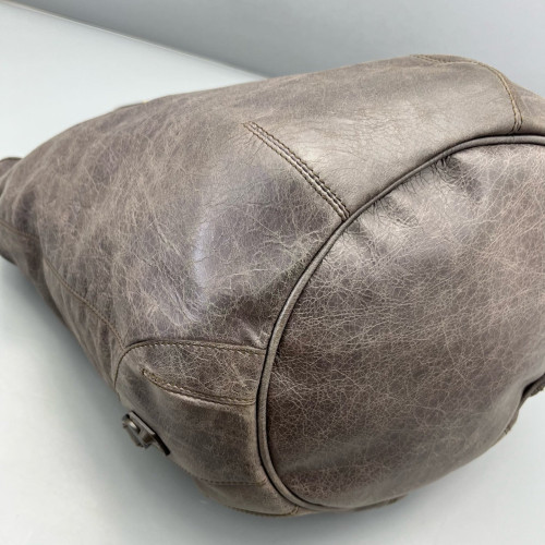 Balenciaga City Bucket Arena Lambskin Taupe Grey