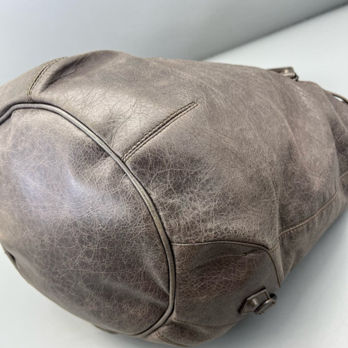 Balenciaga City Bucket Arena Lambskin Taupe Grey