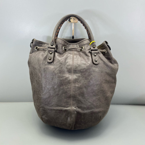 Balenciaga City Bucket Arena Lambskin Taupe Grey