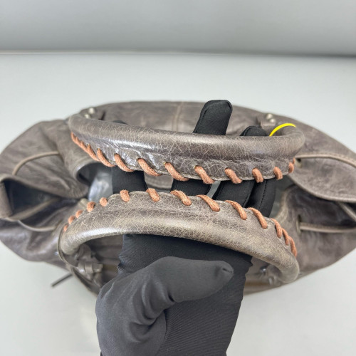 Balenciaga City Bucket Arena Lambskin Taupe Grey