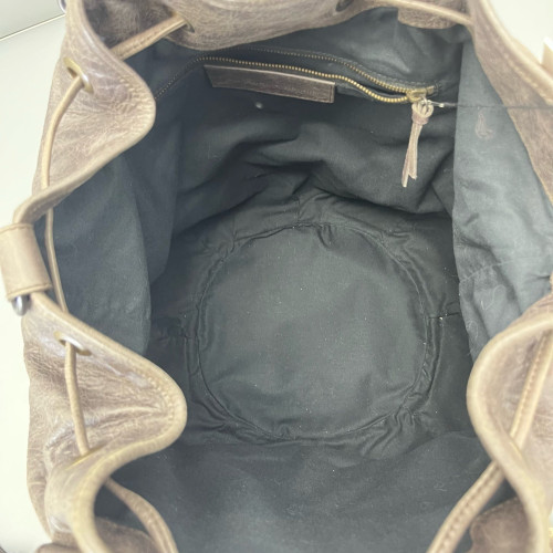 Balenciaga City Bucket Arena Lambskin Taupe Grey