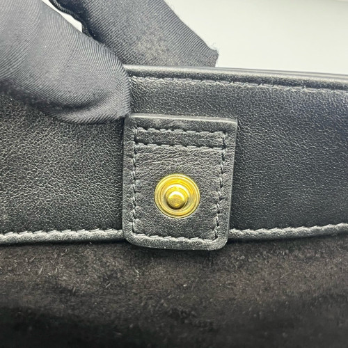 Celine Triomphe Triomphe Bucket Bag Small Calfskin Black