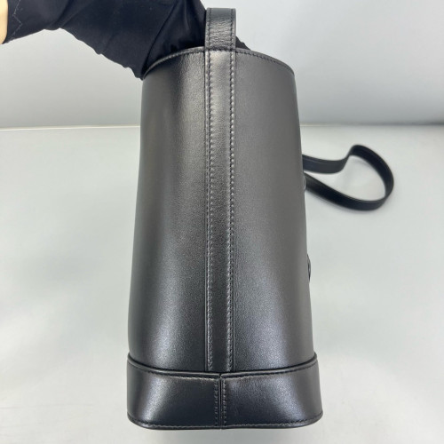 Celine Triomphe Triomphe Bucket Bag Small Calfskin Black