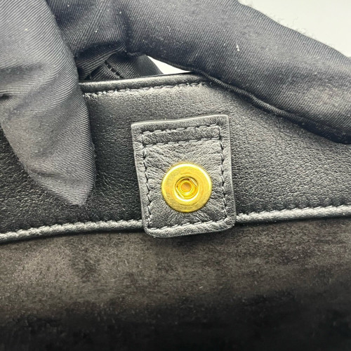 Celine Triomphe Triomphe Bucket Bag Small Calfskin Black