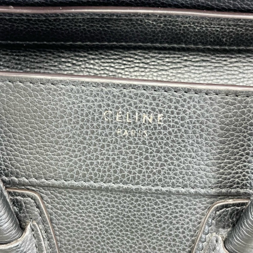 Celine Small Luggage Phantom Grained Calfskin Black