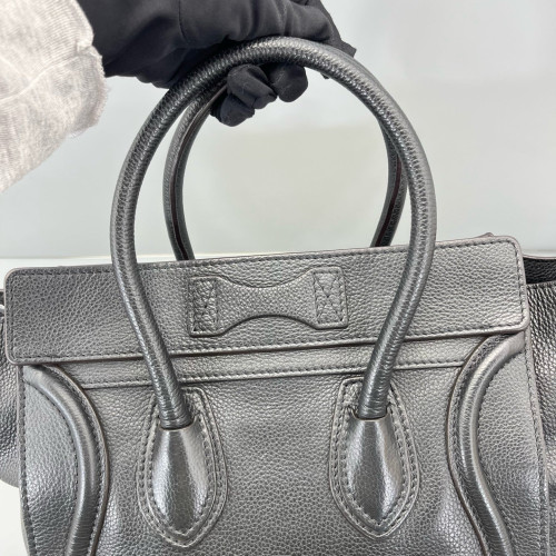 Celine Small Luggage Phantom Grained Calfskin Black