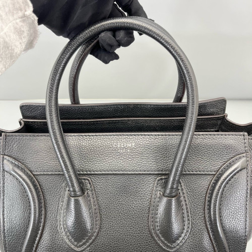 Celine Small Luggage Phantom Grained Calfskin Black