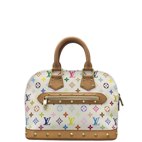 Louis Vuitton Alma PM Monogram Multicolor White Light Brown Light Green