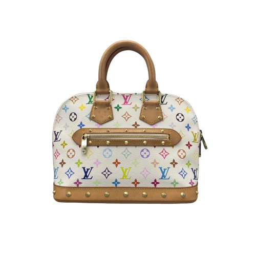 Louis Vuitton Alma PM Monogram Multicolor White Light Brown Light Green